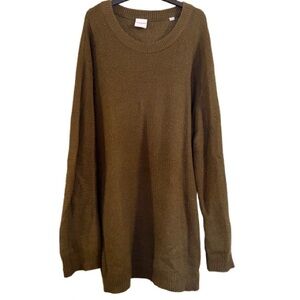 Men’s Oversized Olive Green Knit Sweater